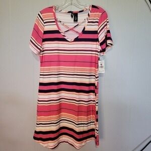 Kristin Nicole Pink Striped Dress